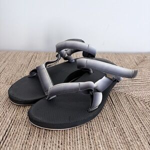 Teva Original Universal Gradient Black / White Women 10 US‎ Sandal